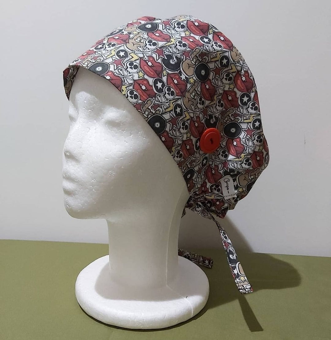 Gorro Quirúrgico Calaveras y besos